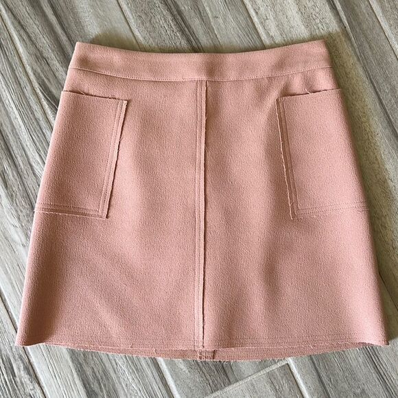 Topshop Mini Skirt Blush With Pockets Size 4 - Picture 1 of 6